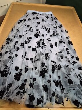 Chicwish Light Blue Satin-Look Skirt